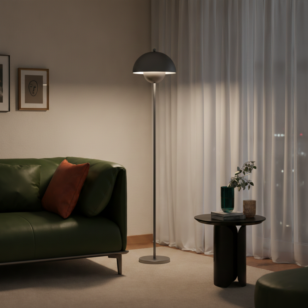 Skalenförmige Stehlampe im Retrodesign – 155 cm