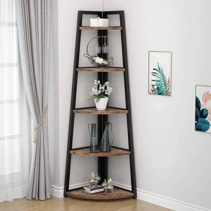 Elegantes Eckregal mit 5 Ablagen – Skandinavisches Design