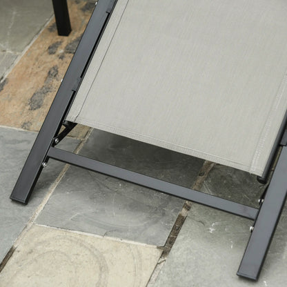 Elegantes 3-teiliges Lounge-Set – 2 ergonomische S-förmige Sonnenliegen mit Beistelltisch