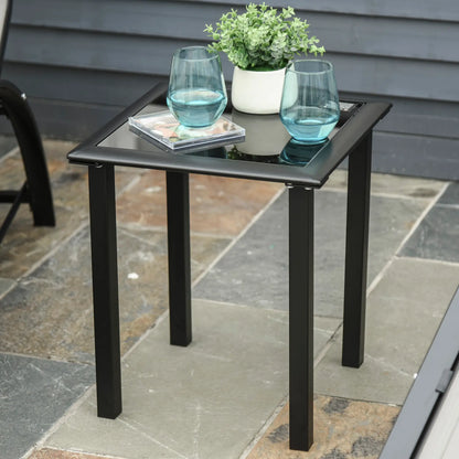 Elegantes 3-teiliges Lounge-Set – 2 ergonomische S-förmige Sonnenliegen mit Beistelltisch